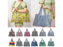 Bolsa plegable de tela Oxford, grande y portátil, lavable, reutilizable y de gran capacidad. Ideal para guardar la compra y como regalo.