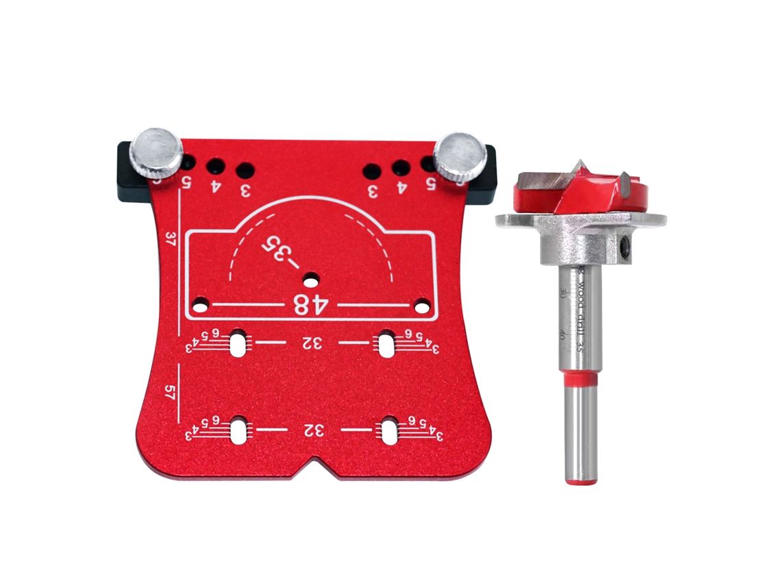 Plantilla De Posicionamiento Para Bisagra De 35 Mm Con Broca Para Carpintería Y Bricolaje.