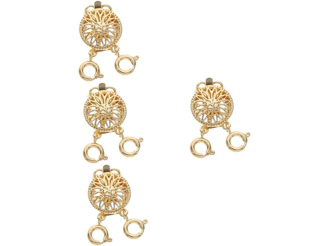 Nuobesty Com 4 Fechos Sobrepostos Para Joias Modernas, Fivelas Espaçadoras Para Colares Elegantes.