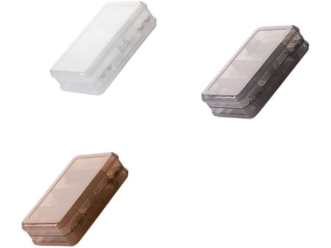 Joyería Plástico Transparente 2 Piezas Mantener Joyas Limpias Organizadas 10 Compartimentos Doble Escritorio