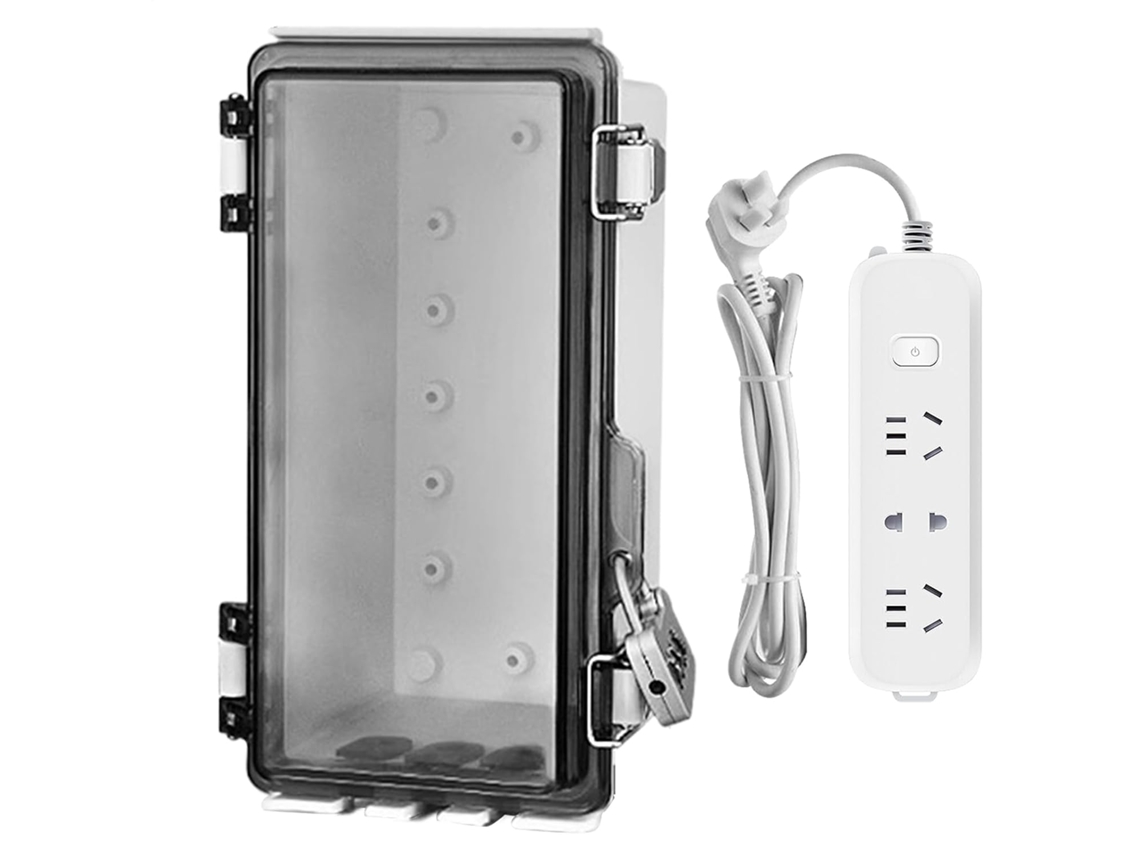 Caja De Conexiones Para Exteriores, Caja De Tomacorrientes Con Tapa Transparente - Caja A Prueba De Polvo Con