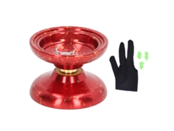 2026-yoyo Desresponsive De Aleación De Aluminio Estabilidad Avanzado Con 3 Cuerdas Guante Rojo