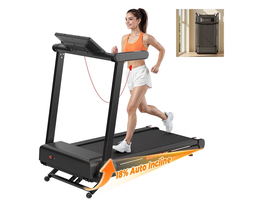 Cinta De Correr Plegable Formill Ft62 De 4,0 Cv, 16 Km/h, Inclinación Del 18 %, Control Mediante Aplicación Bluetooth, 12 Programas.