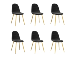 Maison Exclusive - Silla De Comedor 6 Unidades Terciopelo Negro
