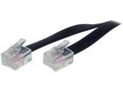 Cable Telefónico S-CONN RJ12 (3m - Negro)