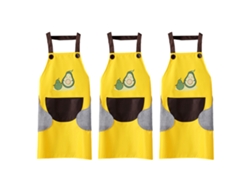3 Piezas De Delantal Nuevo Para Cocina, Impermeable Y Antimanchas, Con Cinta Pvc, Aguacate, Sin Mangas, Para Adultos