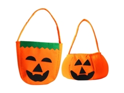 2 Bolsas De Dulces De Halloween Tejidas A Mano Con Cesta De Calabaza Para Halloween