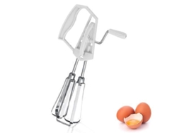 Batidor giratorio de acero inoxidable, batidor manual para huevos, agitador manual de cocina, utensilio de cocina para batidos y mezclas.