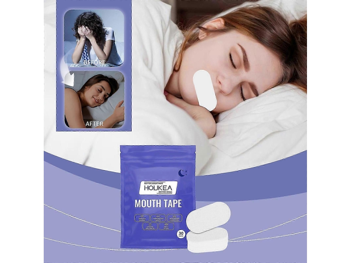 Tiras adhesivas orales para dormir, favorecen la respiración nasal, tiras para dormir, ayuda para dormir, transpirables, 30 unidades TAISHENGDA