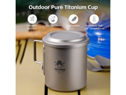 Copo De Chá De Titânio 420ml Camping Com Filtro