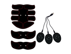 Dispositivo de estimulación muscular abdominal SPQMENT (recargable, rojo)