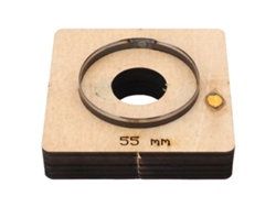 Molde de corte de cuero hueco redondo de 55 mm, herramienta de troquelado de acero de aleación para bricolaje