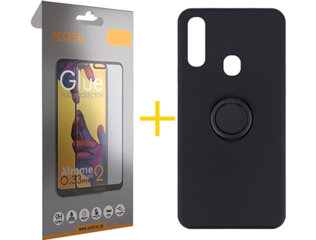 Carcasa + Protector de Pantalla para Samsung Galaxy A20e ACCETEL Negro
