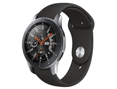 Correa de reloj inteligente de silicona monocromática para Samsung Galaxy Watch Active de 20 mm (negro)