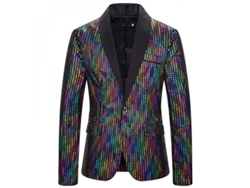 Chaqueta De Fiesta Para Hombre Con Lentejuelas Y Un Solo Botón, Blazer De Esmoquin Cpd
