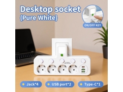 Enchufe Europeo, Toma De Corriente Compatible Con Portátiles Pequeños Para Trabajar Desde Casa.