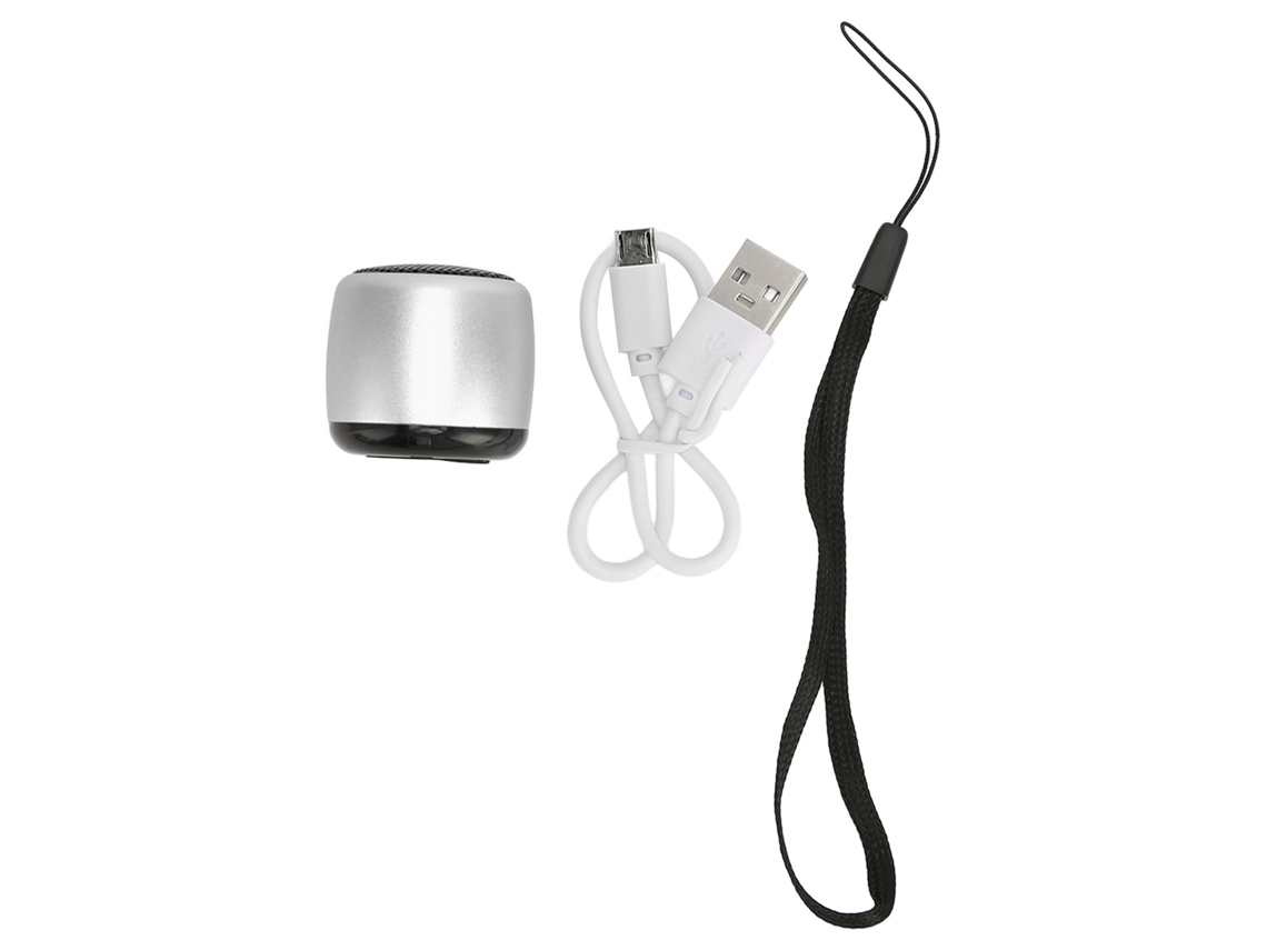 Caixa De Som Bluetooth Mini Subwoofer Portátil Metal Recarregável Usb Para Celular Tablet Pc Prata