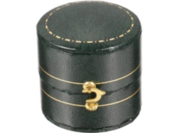 Portátil Anillos Verde Forma Ovalada Retro Estuche Compacto Guardar Proteger Embalaje Femenina Viajes Fiestas