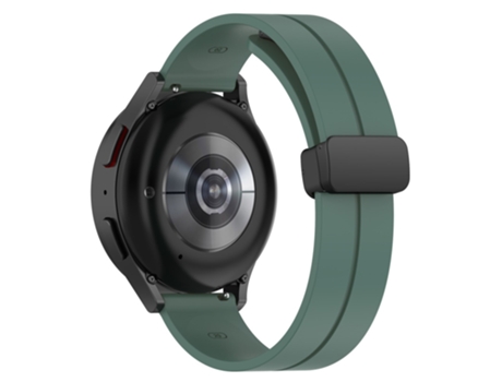 Correa de Silicona hebilla magnética para Samsung Galaxy Watch 5 40mm/44mm/Watch4 40mm/44mm/Huawei Watch GT 3 42mm/Garmin Venu2 Plus - verde oliva