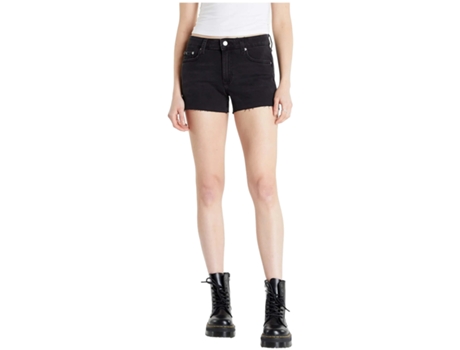 Pantalones de Mujer CALVIN KLEIN JEANS Meio Ascensão Negro (W29)