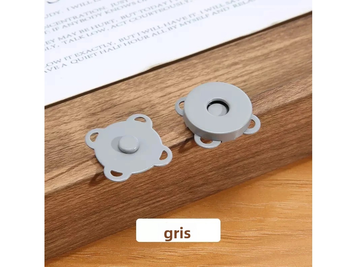 (gris) 10 Juegos De Hebillas Magnéticas De Metal De Ciruela De Costura Para Carteras, Bolsos, Accesorios De Bricolaje De Ropa