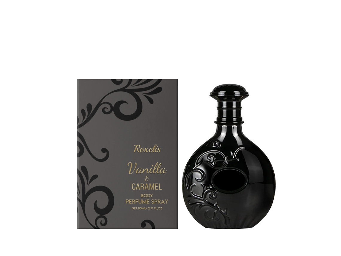 Perfume de lujo con vainilla y caramelo