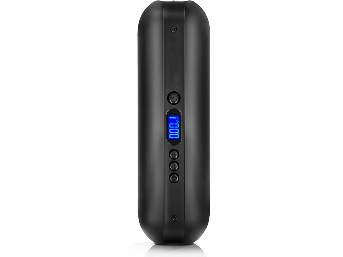 Bomba de aire eléctrica portátil para bicicletas I50psi con pantalla LCD, LED y batería recargable de 12 V