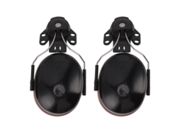 Protectores auditivos para cascos rígidos, con cancelación de ruido, ajustables, color negro/rojo (sin marca).