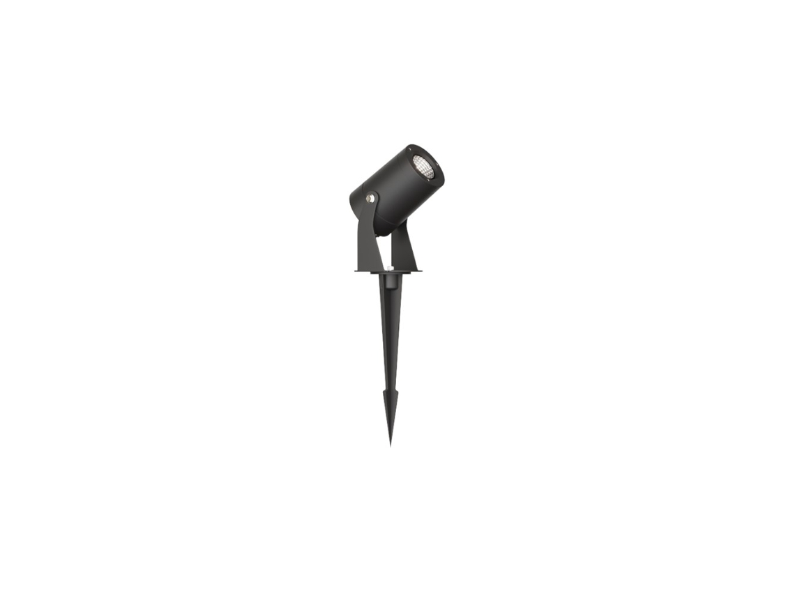 Foco LED redondo Sair 10w IP65 Negro 2200k - Luz de jardín para plantas o setos H36cm - Beneito Faure