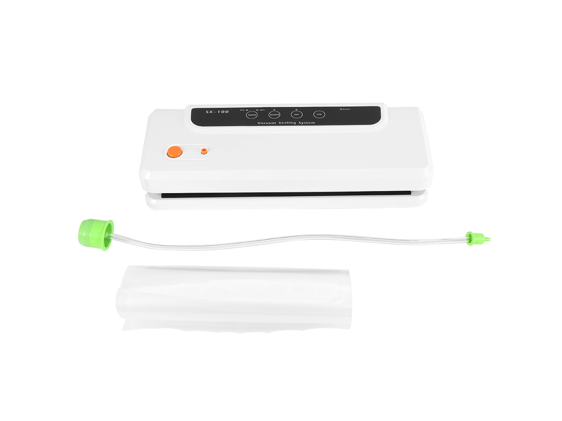 Sellador al vacío multifuncional, sistema automático de sellado al vacío para mantener los alimentos frescos, blanco, con enchufe UE.