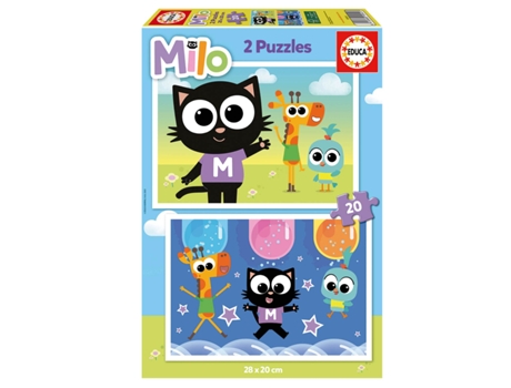 Puzzle Educa 2x20 Parts Milo 19541 (edad recomendada: 3 años)