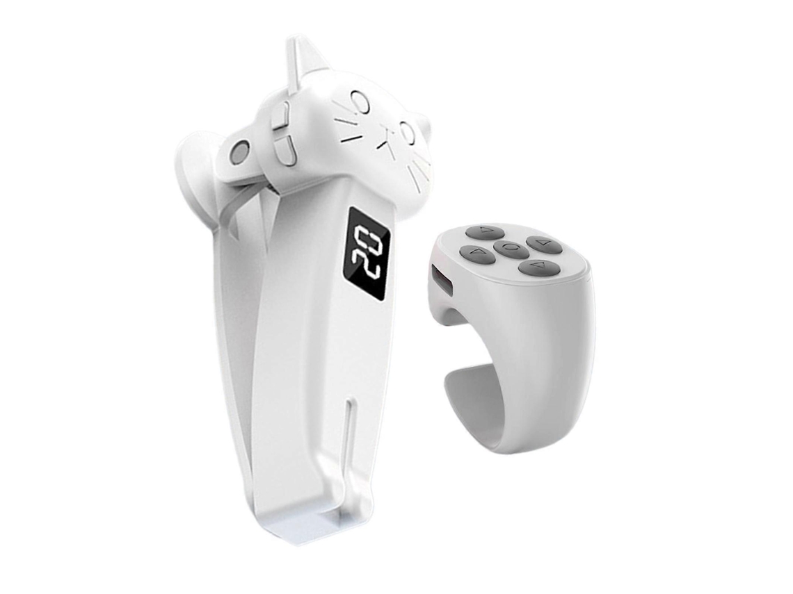 Clicker Físico Con Control Remoto De Vídeo Móvil Para Pasar Páginas, Adecuado Para Tableta De Teléfono Móvil Kindle, Color Blanco Siurn