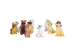 12 figuras de perros impermeables para jardín, mesa u oficina (sin marca)