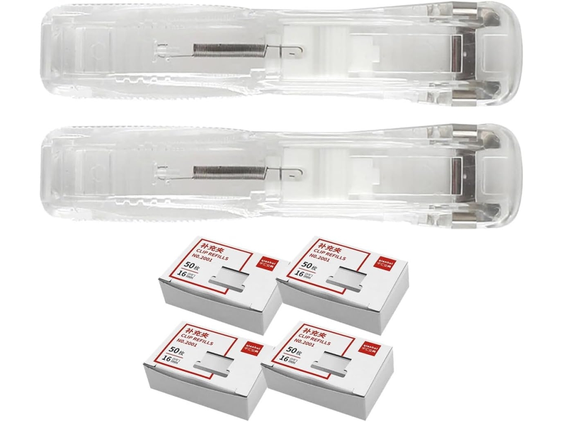 Besportble Grapadora De Papel Transparente Sin Dejar Rastro Healeved Y Usar Tanto Para Adultos Como Para Ni...