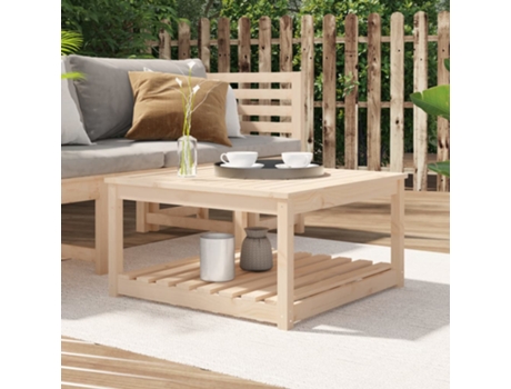 MAISON EXCLUSIVE Mesa de jardín madera maciza de pino 82,5x82,5x45 cm