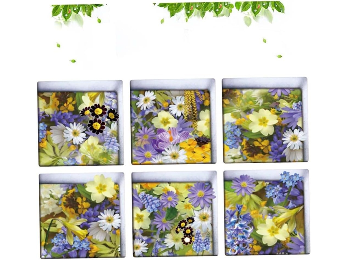 Juego de 6 pegatinas de pared antideslizantes, impermeables y extraíbles para baño. Slowmoose