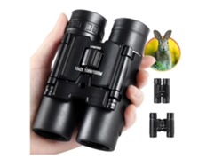 Binóculos 10x25 Para Crianças Adultos Mini Binóculos Dobráveis Compactos E Leves De Bolso Preto Saisiyiky