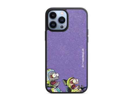 Funda Móvil Oficial Rick Morty Warner Bros para iPhone 13 Pro Max PHONECASES3D Piel Sintética Negro