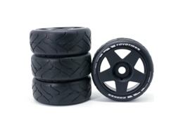 Blanco 4pcs 1/8 Rally Drift On-road Neumáticos Y Ruedas Hexagonal De 17 Mm Para Arrma Infraction Limitless Felony F1 Zd Rc Vehículos Modelo Piezas