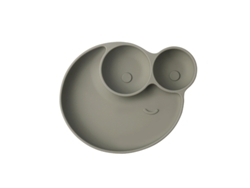 Plato De Silicona Para Bebés,color Verde Militar:antiadherente,libre De Bpa,apto Para La Alimentación Complementaria Autorregulada (blw)