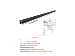 Carril lineal de aluminio anodizado, compatible con impresoras 3D y máquinas CNC, 10 piezas de 2000 mm.