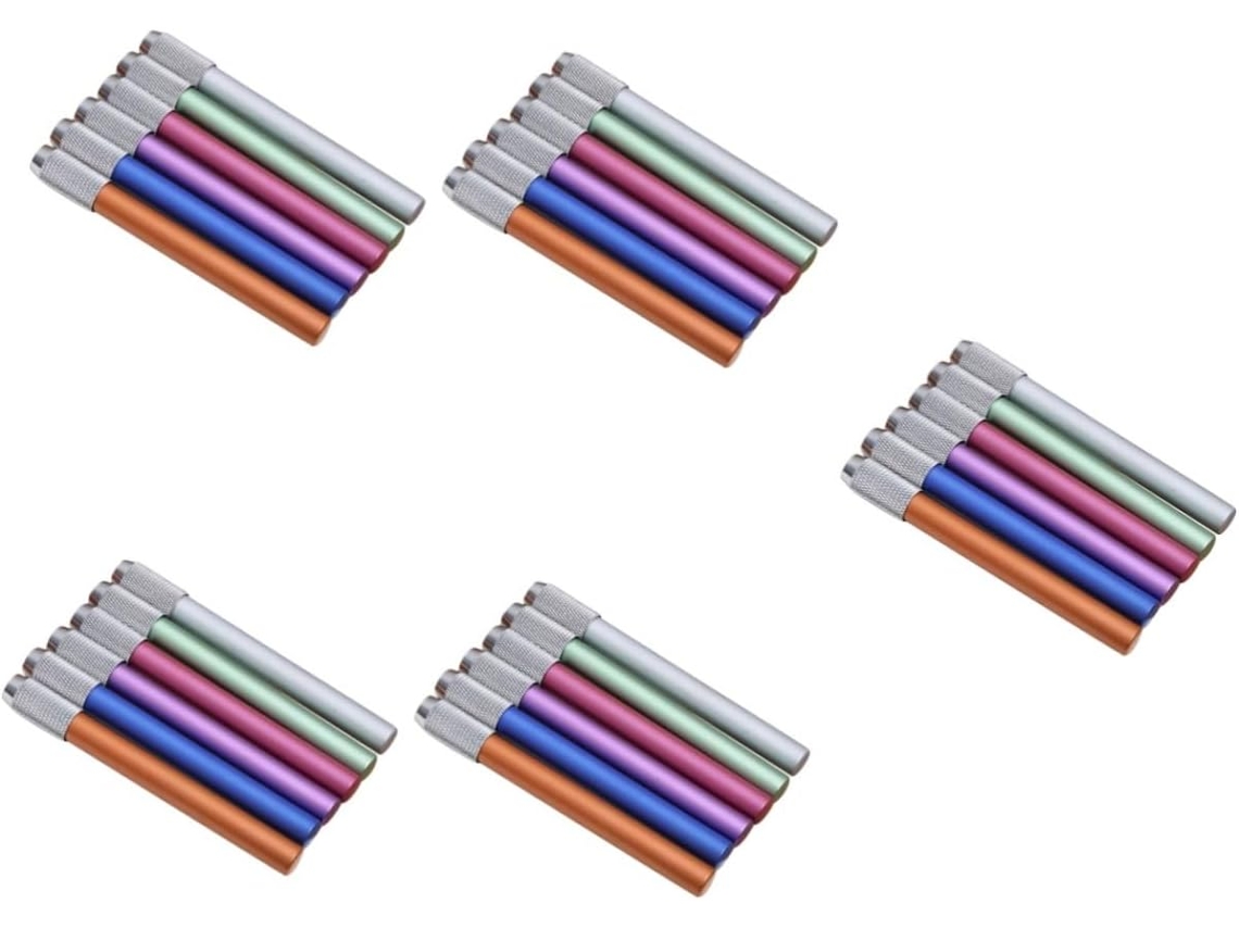 Extensores de lápiz para dibujo, soporte de metal resistente para lápices cortos, 6 piezas x 5.