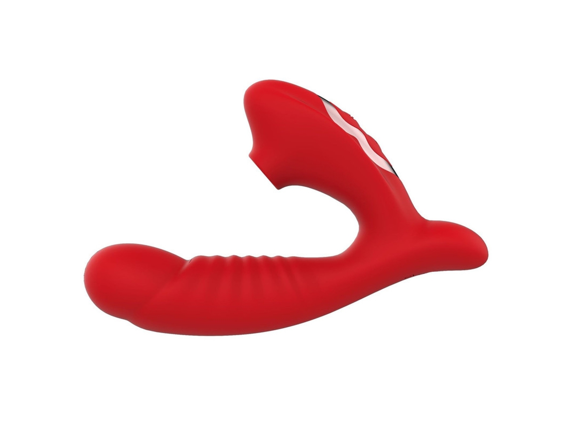 Vibrador De Masaje De Succin Multifrecuencia Para Mujer (rojo)