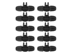 Conector de manguera de 4 vías con bloqueo, 10 piezas, reductor de 8/11 a 4/7
