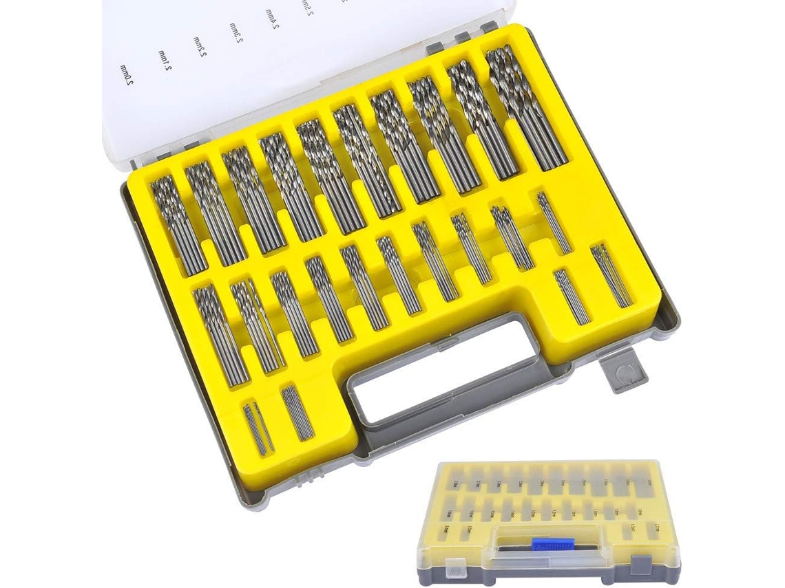 Broca helicoidal de microprecisión para carpintería y joyería, juego de minibrocas HSS con 24 tamaños de 0,4 mm a 3,2 mm, brocas helicoidales