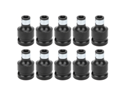 10 Adaptadores De Enchufe De 1/2 Pulgada Cuadrada A Conector De Conversión Hexagonal De 1/4 De Pulgada