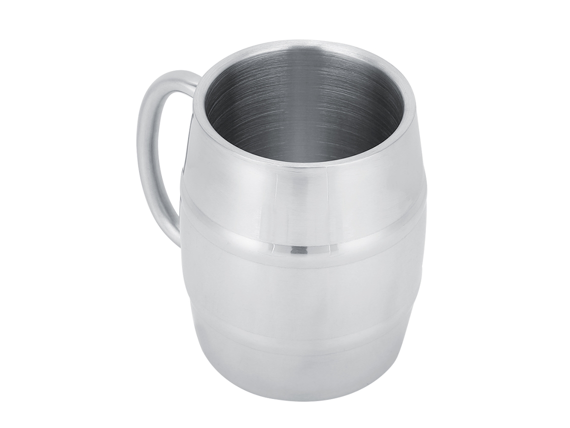 MEOIRUERY Taza de Acero Inoxidable para Hogar 420ml, Vaso de Doble Capa para Café, Cerveza y Vino