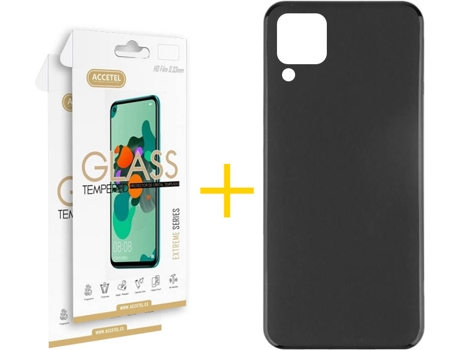 Kit Funda + Protector de Pantalla Huawei P40 Lite ACCETEL Cristal Templado 7028 Negro