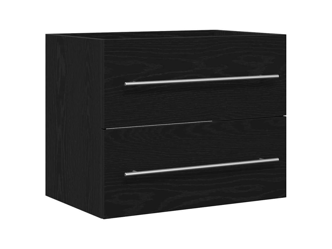 Maison Exclusive - Mueble De Baño Para Lavabo De Roble Negro 60x38,5x48 Cm