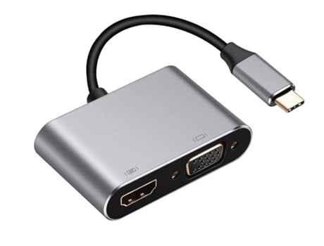 Hub tipo C Usb C tipo C a Hdmi 4K Hd Vga adaptador dos en uno Cable de Monitor de computadora aplicable a la computadora placa base Apple/Msi/BISBI...